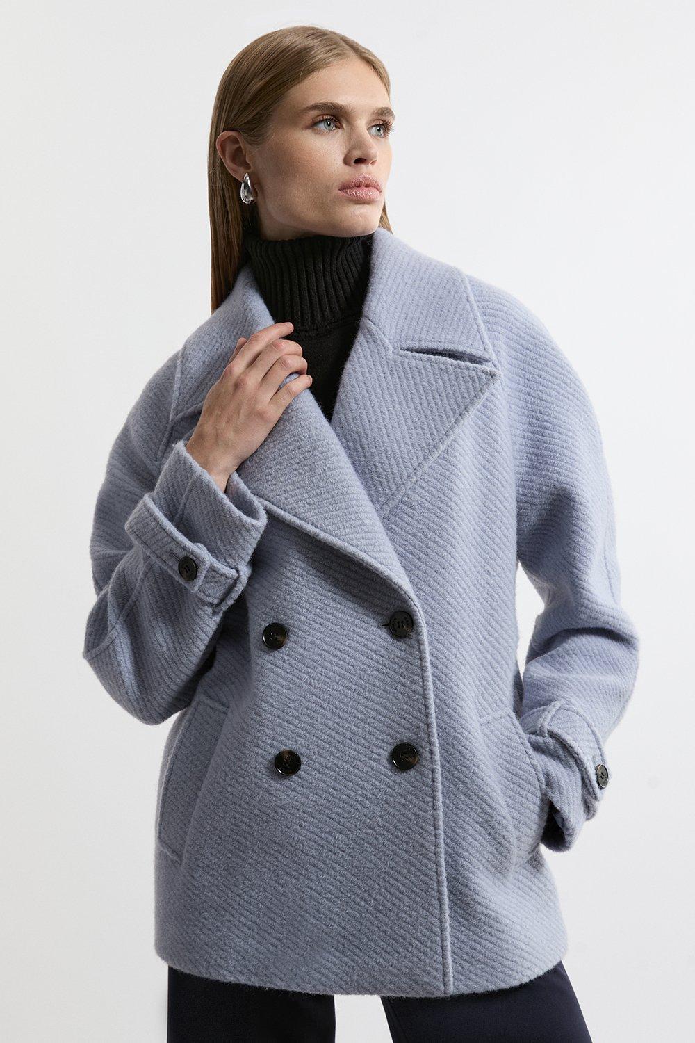 Petite Italian Manteco Wool Forever Notch Neck Midi Coat Petite Italian Manteco Wool Forever Notch Neck Midi Coat